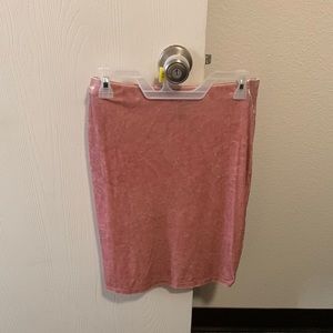 Light Pink knee length skirt (I am 5’ 4” for reference). Size Large.